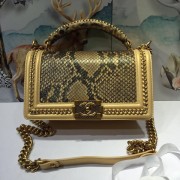 Chanel A94804-python-5 Boy Chain Around Handle Bag