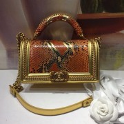 Chanel A94804-python-8 Boy Chain Around Handle Bag