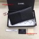 Chanel 9809 Boy Chevron Clutch Black Lambskin with RHD